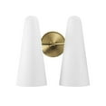 thumbnail image 4 of Modway Beacon 2-Light Wall Sconce in Opal Satin Brass, 4 of 7