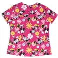 thumbnail image 4 of Disney Minnie Mouse Women’s V-Neck Short Sleeve Scrub Top – Allover Print (S-3XL), 4 of 8