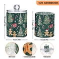 thumbnail image 5 of Yayeee 2 Pack Qtip Holder Bathroom Cotton Swab Canister with Lid Clear Dispenser Set, Red Christmas Gingerbread, 5 of 6