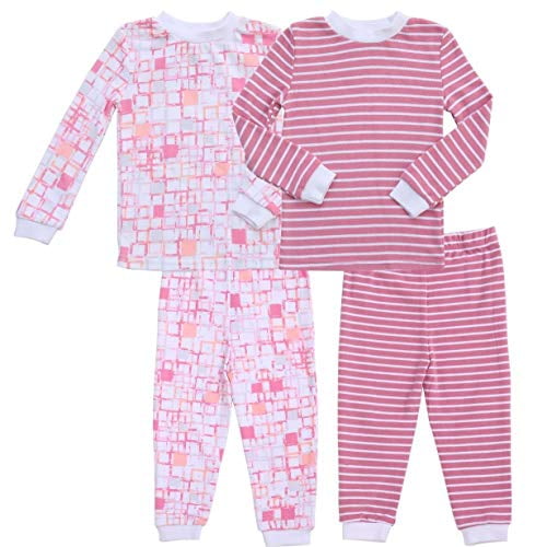 2T-7T Girls Flamingo Pajama Set Toddler Pjs Long Sleeve Night Sleepers Kis Loungewear