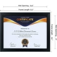 thumbnail image 7 of ELSKER&HOME 8.5x11 Certificate Document Frame 6 Pack - Black Classic Award Diploma Frame, 7 of 7