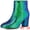 Green, variant on DARING DIVA Round Toe Block Heels Sequin Ankle Boots Hot Pink 9