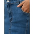 thumbnail image 5 of INSPIRE CHIC Womens Denim Maxi Skirts High Waisted Casual Fit and Flare Long Jean Skirt L Blue, 5 of 6