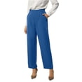 thumbnail image 2 of Dihao Dress Pants for Women Plus Size Women's Straight Leg Cropped Work Pants Elastic High Waist Wide Leg Business Casual Slacks with Pocket formal Occasion Pants Busiess Pants on Clearance, 2 of 6