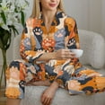 thumbnail image 6 of Balery Cute Cat Paw Pattern Pajama Sets for Women Long Sleeve 2 Piece Sleepwear Loungewear Sets Soft PJ's with Pockets Long Sleeve Comfy Pj Sets-XX-Large, 6 of 7