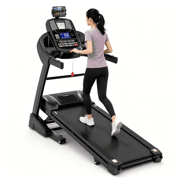 Treadmills for Home, Folding Treadmill with Auto Incline, Treadmill for Home Gym with 5.05HP Motor, 20% Incline, 12 MPH Speed, 300 lbs Capacity