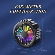 L06 Universal Mobile Phone Semiconductor Magnetic Cooling Fan Radiator for IOS Android Tablet Game Cooler w/ RGB Colorful Light