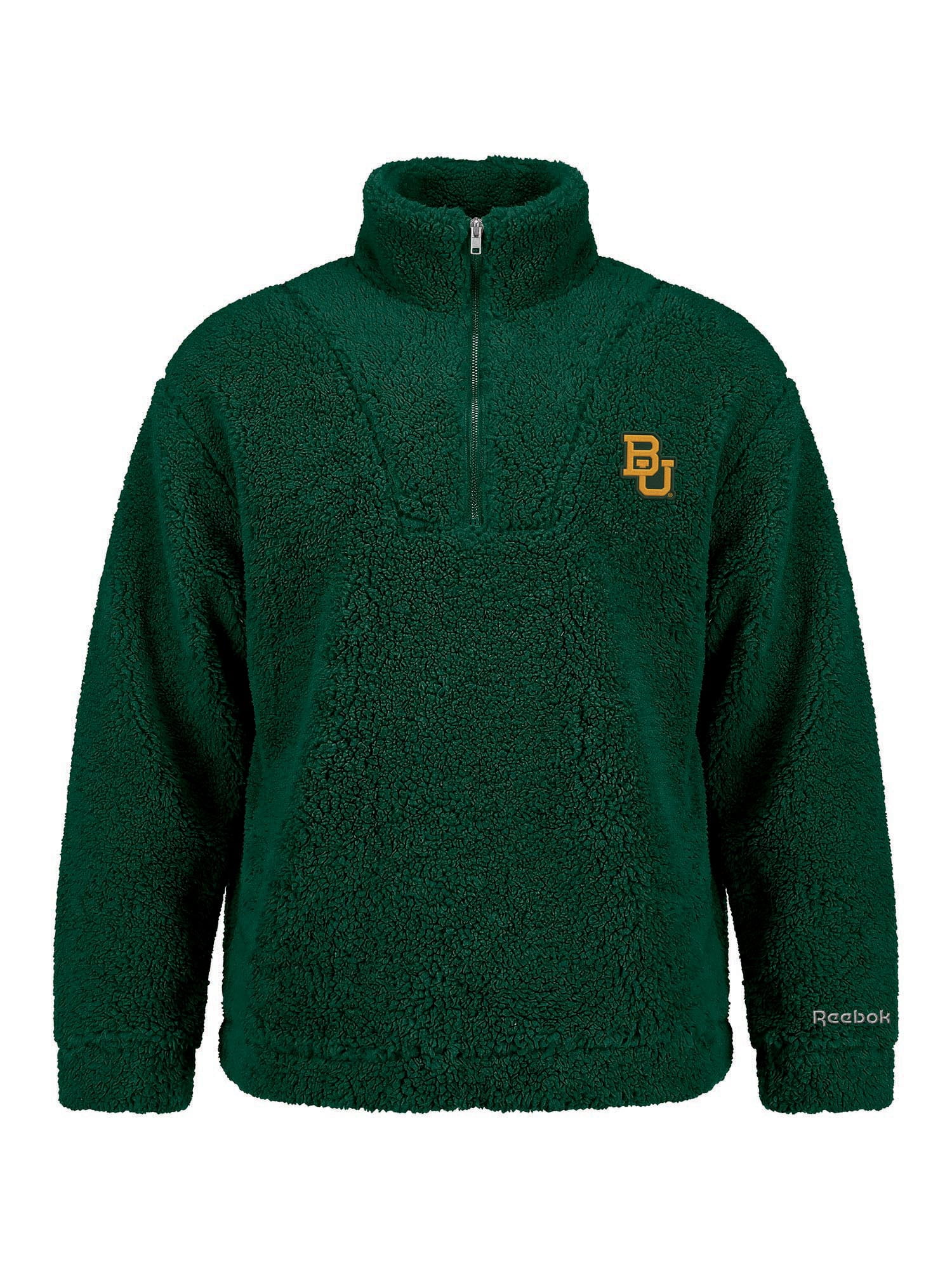 Baylor Bears Reebok Womens Relaxed Fit Qtr Zip Sherpa Pullover