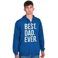 thumbnail image 3 of Best Dad Ever Fathers Day Gift Men's Big & Tall Graphic Zip Up Hoodie Brisco Brands 5X, 3 of 5