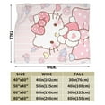 thumbnail image 2 of Hello Kitty Throw Blanket, Cozy Flannel Blankets For Boys Girls, Super Soft Warm Blanket For Couch Sofa Bed, 2 of 9