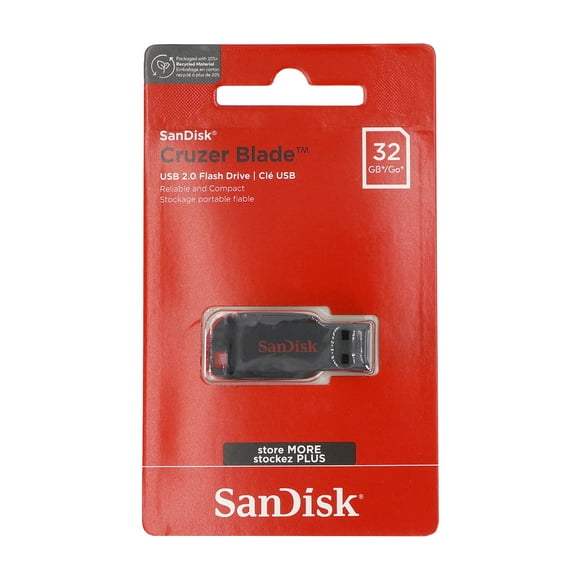 Unidad flash USB SanDisk Cruzer Blade 32 GB (roja)