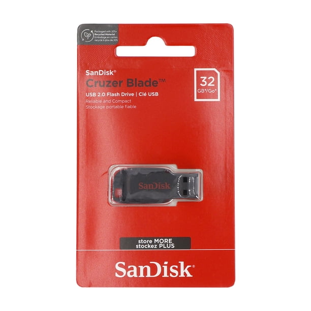 Unidad flash USB SanDisk Cruzer Blade 32 GB (roja)