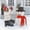 Black, variant on wtgtog Christmas Snowman Dressing Set, 13pcs Wooden Button Pipe Hat Scarf, Quality Material Easy to Use, Perfect for Winter Outdoor Family Christmas Snowman Decorations