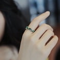 thumbnail image 5 of Emerald Baguette Eternity Band, Baguette Ring, Eternity Ring,Stacking Matching Band, May Birthstone Silver Ring, Christmas Gift Ring, 5 of 6
