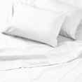 thumbnail image 4 of True Luxury 600 Thread Count Egyptian Cotton Sheet Set for KING Size ( 76" x 80" ) Mattress Fits 24-26 Inches Fully Elastic Deep Pocket ( Solid, White ), 4 of 6
