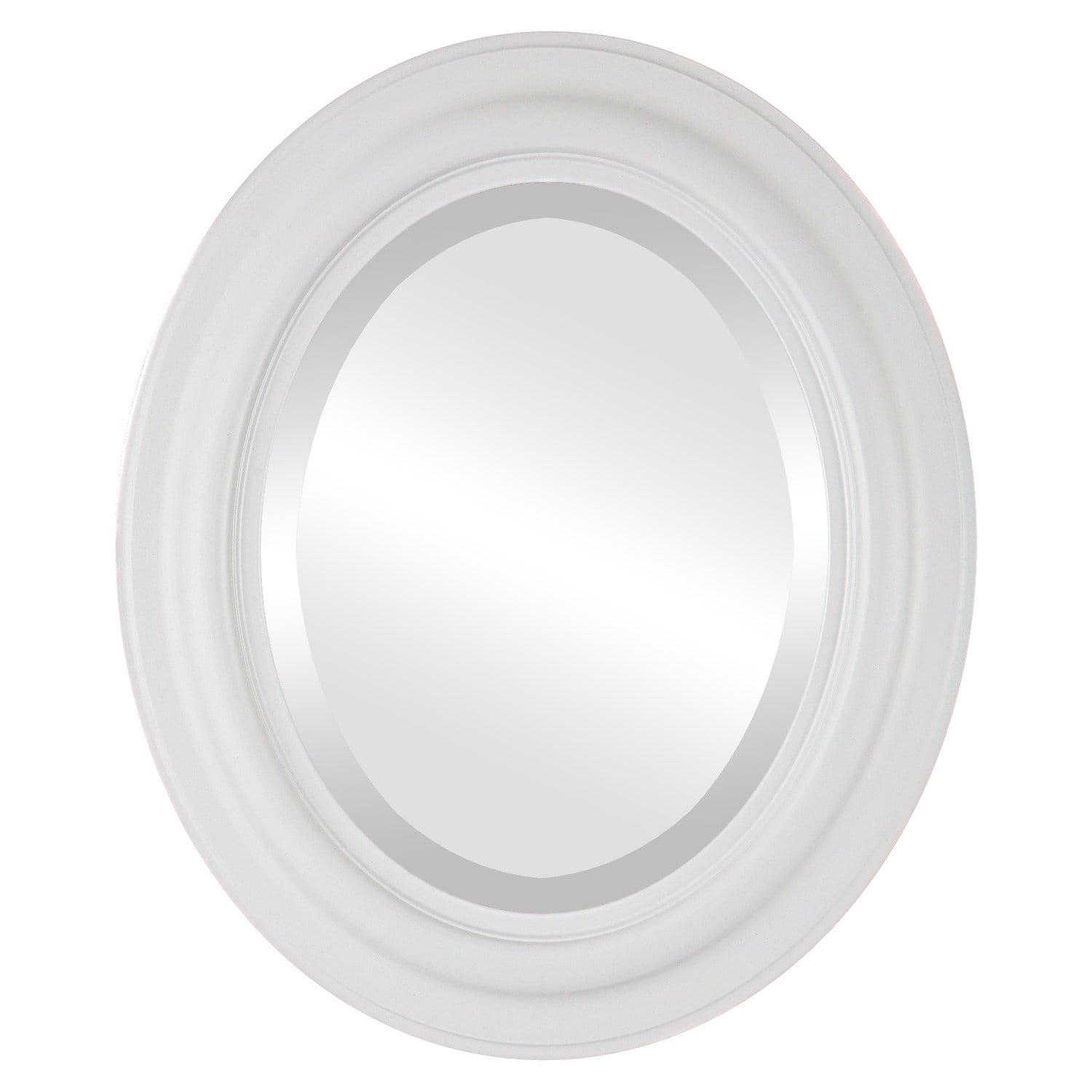 The Oval and Round Mirror Store Lancaster Framed Oval Mirror in Linen