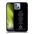 thumbnail image 1 of Head Case Designs Officially Licensed Assassin's Creed Legacy Typography Names Soft Gel Case Compatible with Apple iPhone 14, 1 of 7