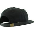 thumbnail image 6 of Black Classic Cotton Flat Brim Unconstructed Baseball Cap Adjustable Strapback Style, 6 of 6