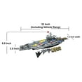 thumbnail image 2 of Toy Essentials 33" Aircraft Carrier Playset, 18 Fighter Jets, Military Vehicles, Plastic, 2 of 6