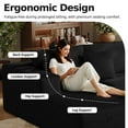 thumbnail image 5 of DILORA Sectional Boneless Sofa, L-shaped Couch(Black,Left Chaise ),Modular and Compressed，Two Packages，108 Inches, 5 of 10