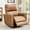 Brown, variant on Power Recliner Chair 270° Swivel Rocking Glider with USB Port PU Leather Upholstered Nursery Chair with Adjustable Backrest for Living Room Office Home Theater and Nursery