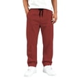 thumbnail image 2 of Tiijoy Boys Pants Casual Solid Elastic Waist Drawstring Straight Pants, Size 5-16, 2 of 7