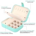 thumbnail image 5 of Jewelry Box Organizer Portable Travel Leather Jewellery Ornaments Case Storage, 5 of 8