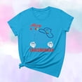 thumbnail image 6 of Penkiiy Happy Hanukkah Shirt Women Chrismukkah Shirt Cat Candle Shirt Love and Light T-Shirt Festival Short Sleeve Tops Blue, 6 of 9