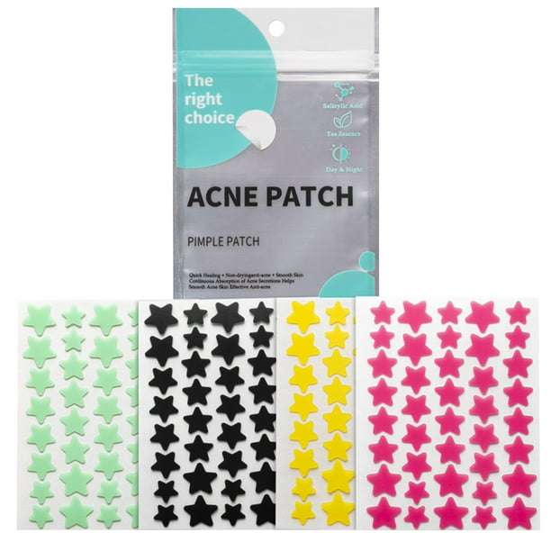 Parche para el acné Parche para el acné Aceite salicílico Visible Impermeable Día y noche Parche para el acné dos en uno Forma de estrella