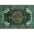 thumbnail image 1 of Ahgly Company Indoor Rectangle Persian Turquoise Blue Traditional Area Rugs, 2' x 3', 1 of 4