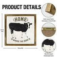 thumbnail image 4 of Eveokoki Farm Life Cow Home Herd Square Rustic Wood Signs,Vintage Wooden Farmhouse Plaque, Large Wood Framed Wall Hanging Decor 8", 4 of 5