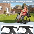 thumbnail image 3 of NAIZEA Zero Gravity Chair, Adjustable Lawn Recliner, Folding Lounge Recliners with Headrest and Cup Holder, 3 of 7