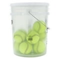 Athletic Works Set of 12 Softballs in Bucket, 12 inch, Yellow