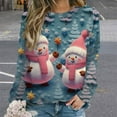 thumbnail image 2 of Kcodviy Chandails en Molleton de Noël pour Femmes Chandail Graphique Mignon Vêtements de Magasinage Manches Longues Col Rond Chandail Boho, 2 of 5