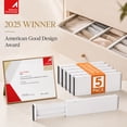 thumbnail image 2 of Lifewit 5 Pack Adjustable Drawer Dividers Organizer, Expandable Dresser Separators for Bedroom, Bathroom, Kitchen, Office, 4" High, 11-17", 2 of 10