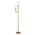 thumbnail image 3 of Henn&Hart 11" Brass Metal/Glass Floor Lamp, 3 of 9