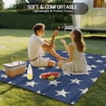 thumbnail image 4 of 4th of July Outdoor Rug 5x7 Ft - Reversible Patio Rug Outdoor Camping Rugs, Vintage Independence Day Blue Star Washable Indoor Outdoor Area Rugs, Non-Slip Outdoor Carpet Runner for Deck/Porch, 4 of 8