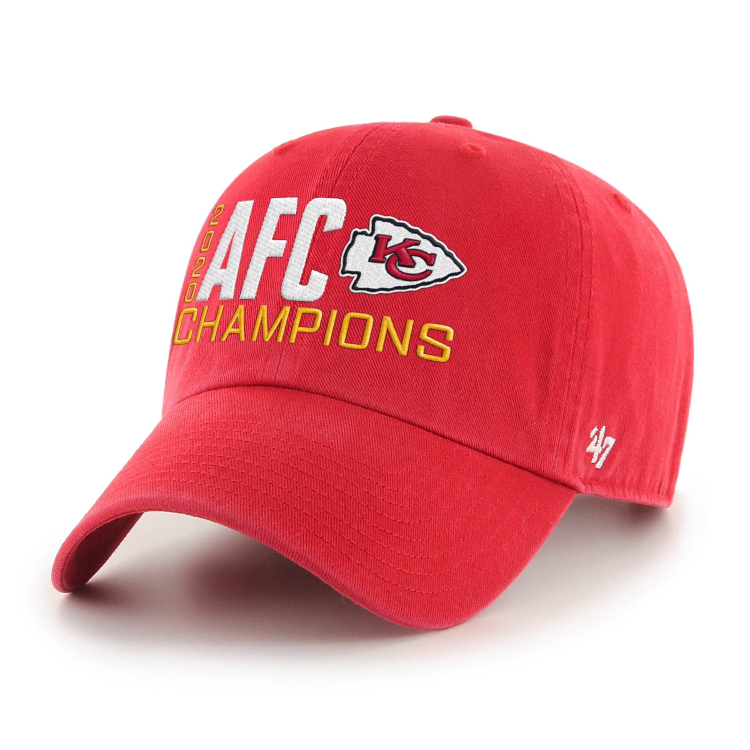 Kansas City Chiefs '47 2020 AFC Champions Clean Up Adjustable Hat Red
