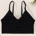 thumbnail image 6 of Delconic Seamless Ribbed Knit Bralette with Adjustable Straps for Women Soft Stretch Pullover Crop Tank Top Underwear Black 32, 6 of 6