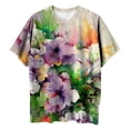 thumbnail image 4 of Blusa informal de manga corta con estampado de flores y mangas cortas para mujer Fridja gope3033, 4 of 6