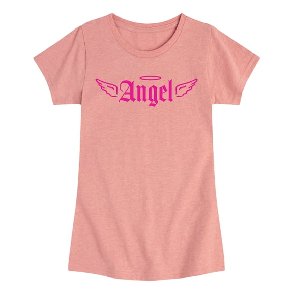 Instant Message - Y2K Angel With Wings Fitted Short Sleeve Graphic T-Shirt