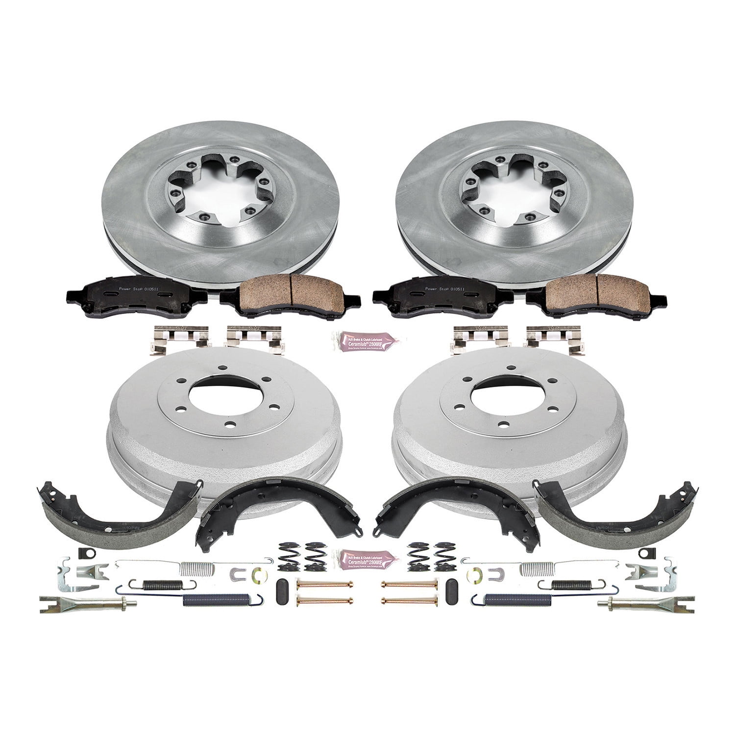 Power Stop Front and Rear Stock Replacement Drum and Shoe Kit KOE15262DK