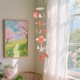 thumbnail image 5 of Campana de viento de madera con conchas y cuentas para la decoración del hogar | Adorno colgante artesanal para ventana | Ambiente relajante para interiores y exteriores, 5 of 6