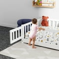 thumbnail image 5 of Twin Size Daybed Frame for Toddlers Solid Wood Floor Bed Frame for Kids with Fence and Door,House Bed for Boys and Girls,White, 5 of 7