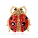 thumbnail image 1 of Broche creativo con forma de mariquita y diamantes de imitación para mujer, para vestido, collar, joyería, ramilletes, bufanda, clip, color rojo, 1 of 4