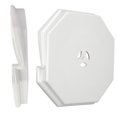 thumbnail image 1 of Bloque de montaje de revestimiento de vinilo MINSN PTY Octagon White, paquete de 1 unidad, 1 of 9