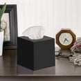 thumbnail image 2 of DWËLLZA HOME Black Tissue Box Cover Square Set of 2, 2 of 9