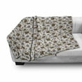 thumbnail image 3 of Dia De Los Muertos Soft Flannel Fleece Blanket, Mexican Themed Pattern with Sugar Skulls Flowers and Maracas, Cozy Plush for Indoor and Outdoor Use, 50" x 70", White and Multicolor, by Ambesonne, 3 of 6