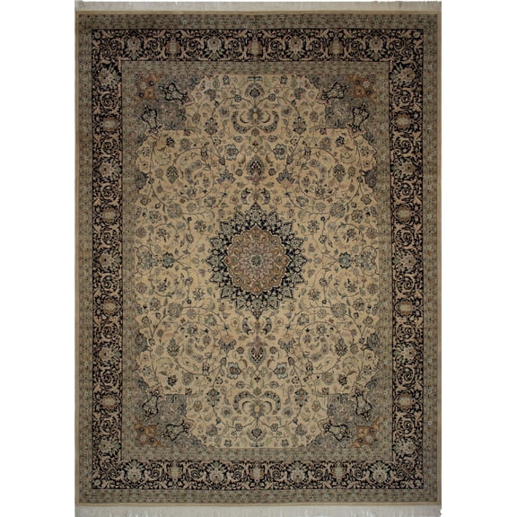 Wali Aracely Beige/Black Rug, 9'1" x 12'5"