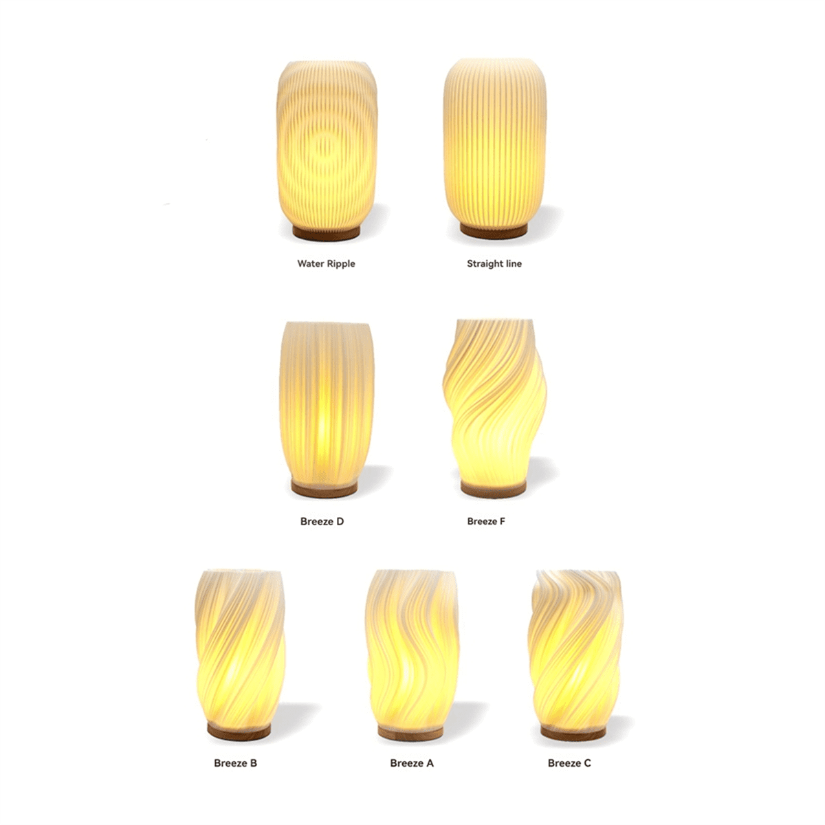 Bedside Lamps for Nightstand Lamp Vintage Striped Small Night Light Lamp for Study & Decoration,Breeze F